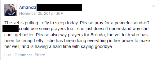 Lefty - Last Facebook Post